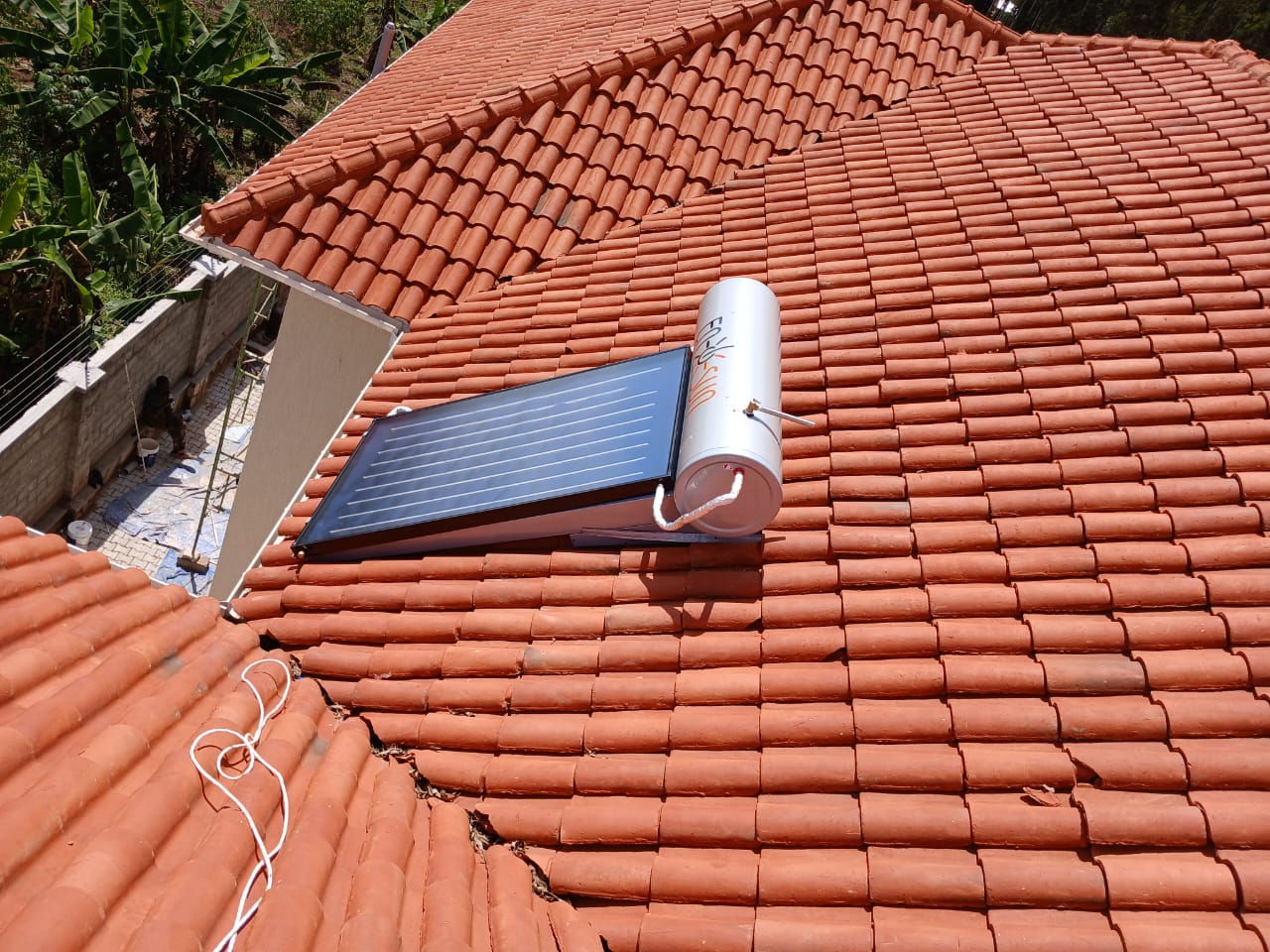 Solar water heater installation by NilePhase Energy