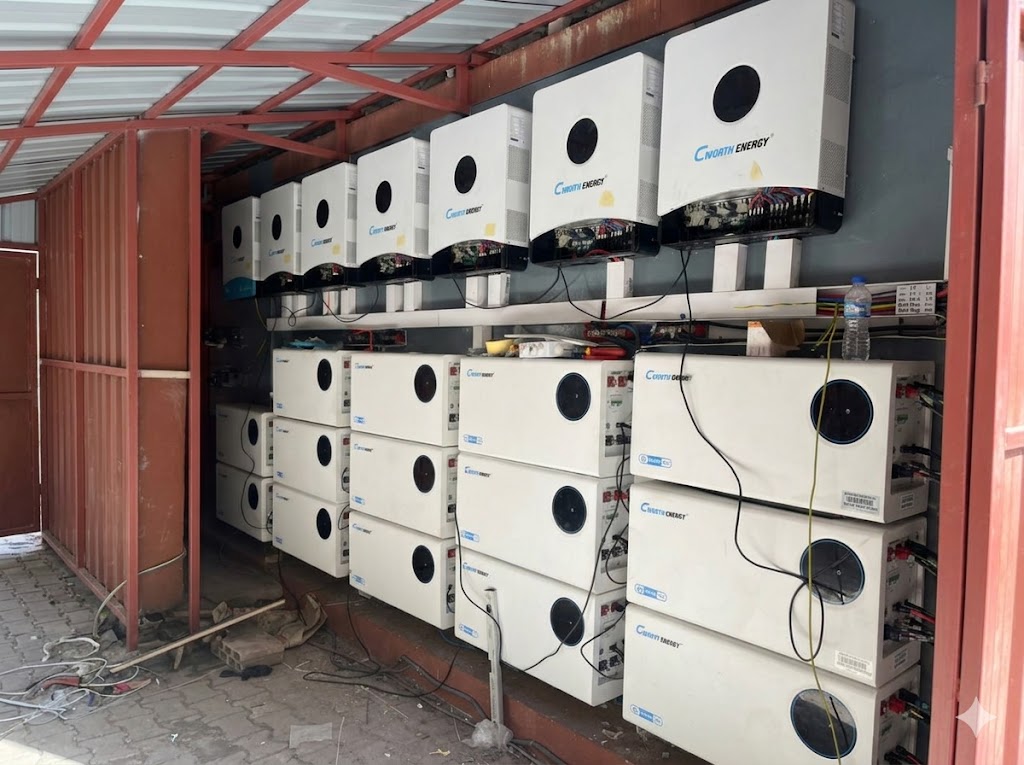 Large-scale commercial inverter and battery installation by NilePhase Energy